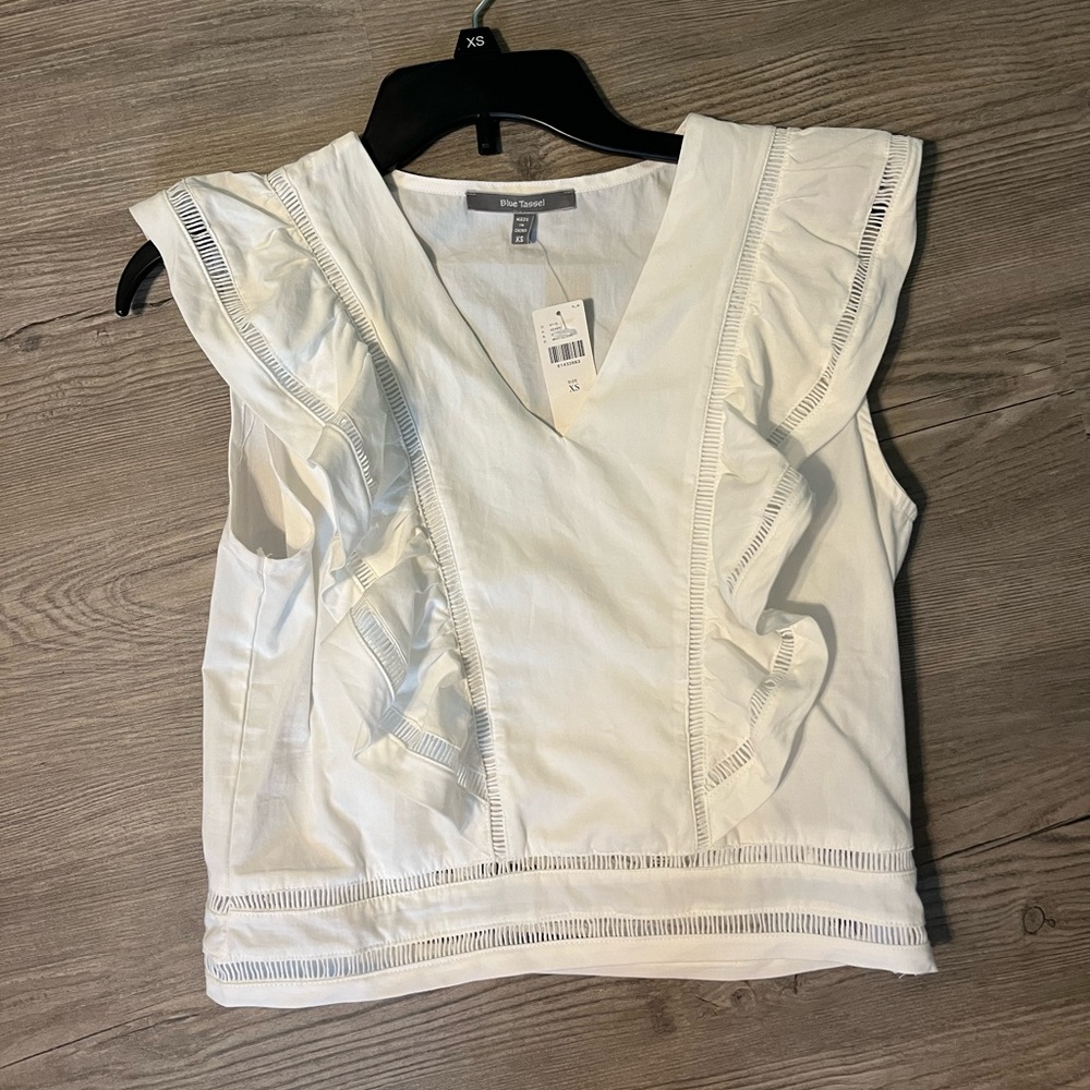 White Anthropologie Top